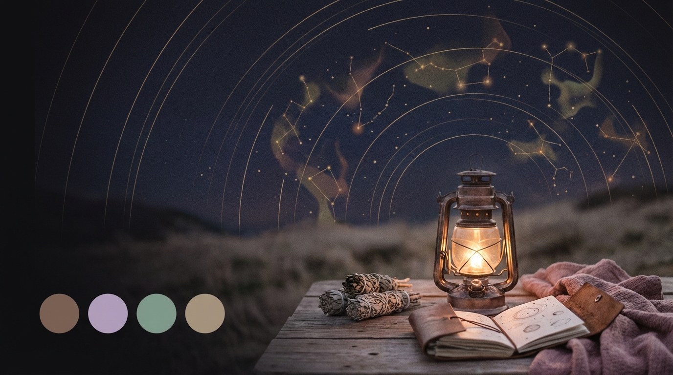 Starry night sky with visible Milky Way