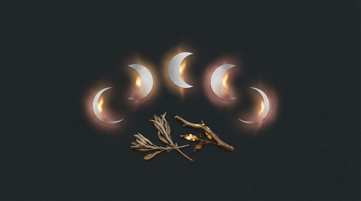 Moon phases illustration